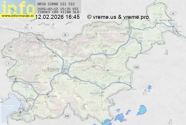 Radarska karta padavin