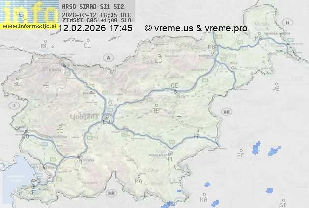 Radarska karta padavin