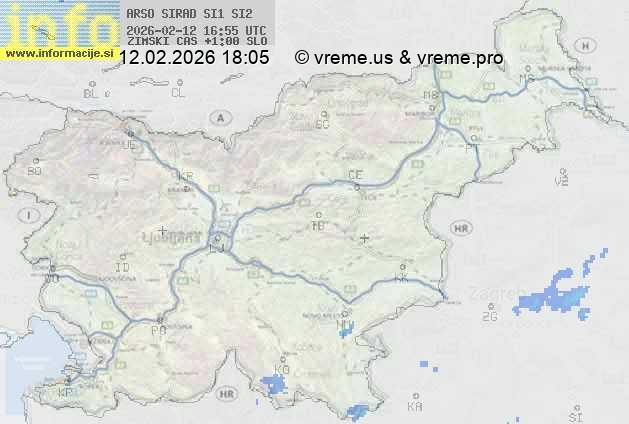 Radarska karta padavin