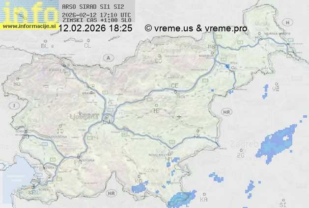 Radarska karta padavin