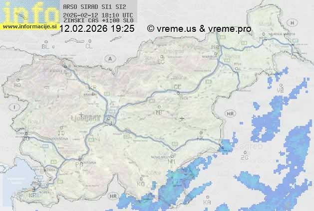 Radarska karta padavin