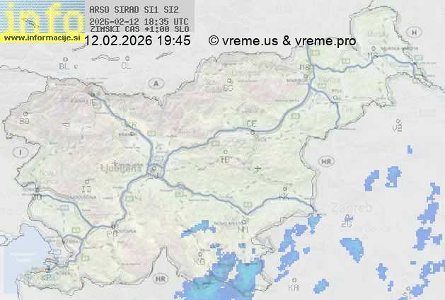 Radarska karta padavin