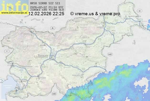 Radarska karta padavin