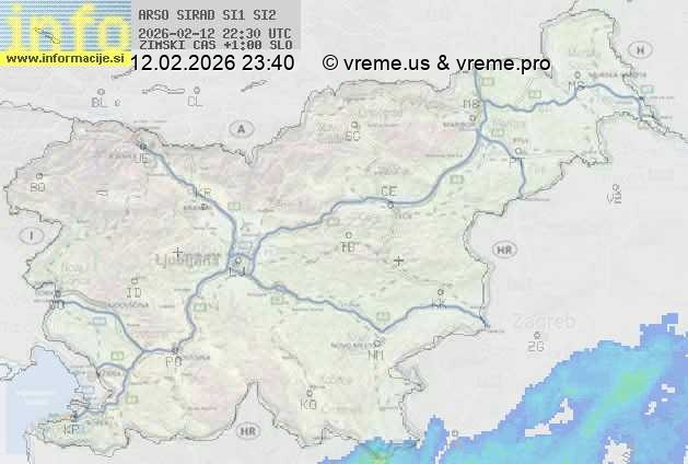 Radarska karta padavin