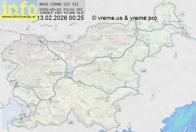 Radarska karta padavin