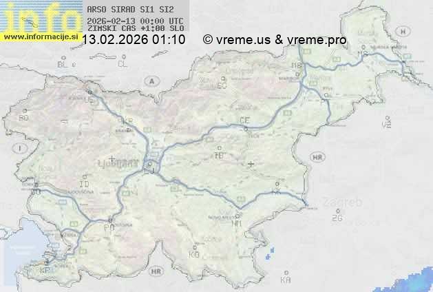 Radarska karta padavin