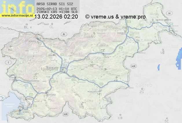 Radarska karta padavin