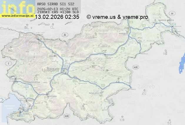 Radarska karta padavin