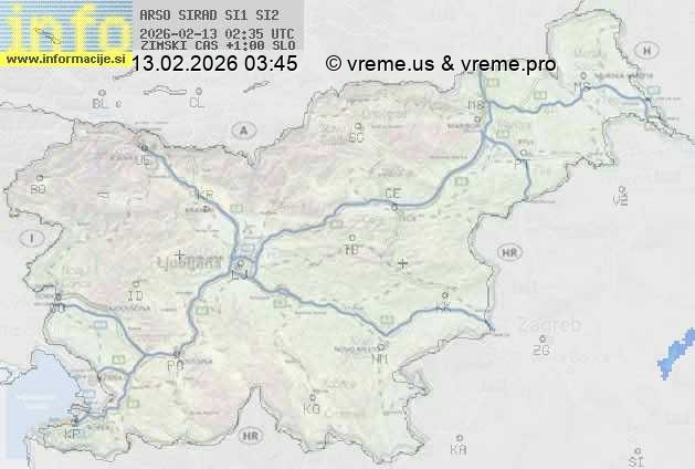 Radarska karta padavin