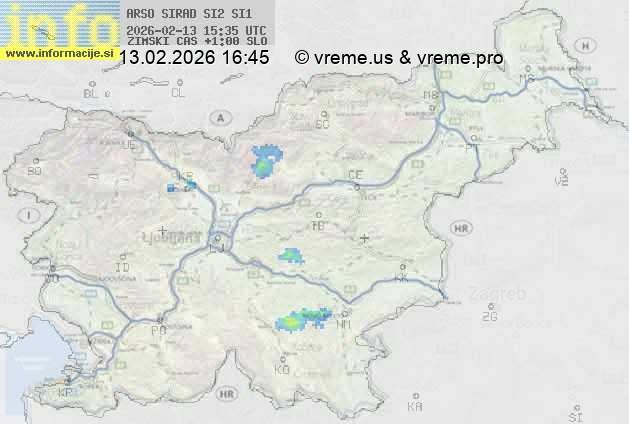 Radarska karta padavin