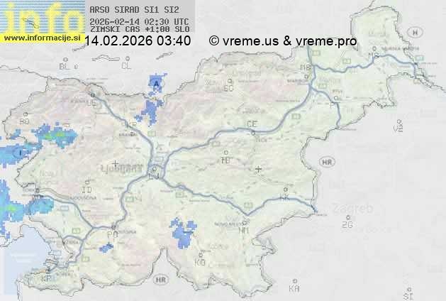 Radarska karta padavin