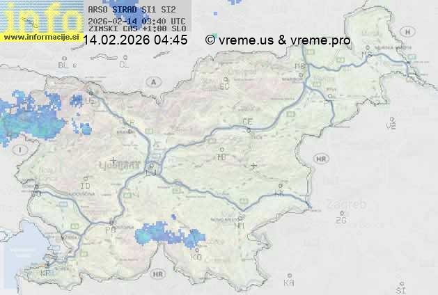 Radarska karta padavin