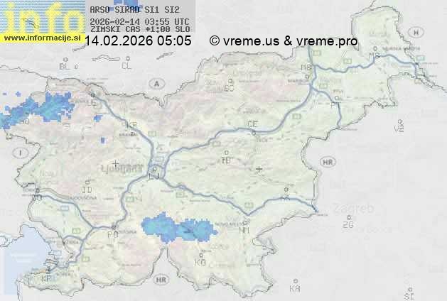 Radarska karta padavin