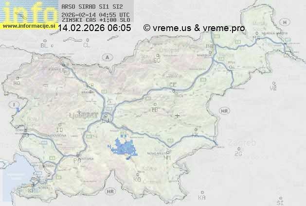 Radarska karta padavin