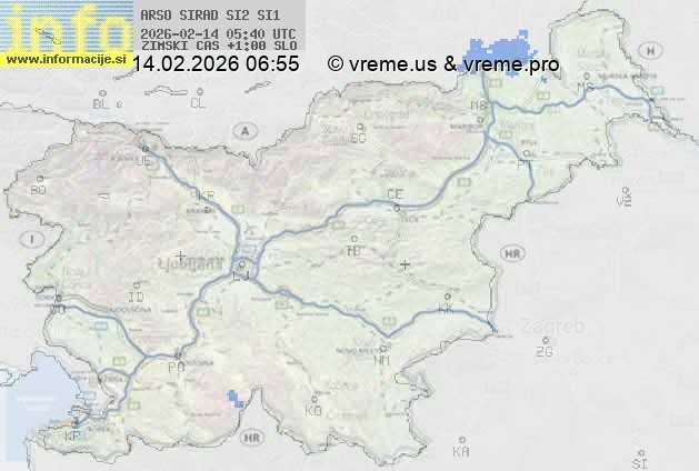 Radarska karta padavin