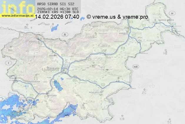 Radarska karta padavin