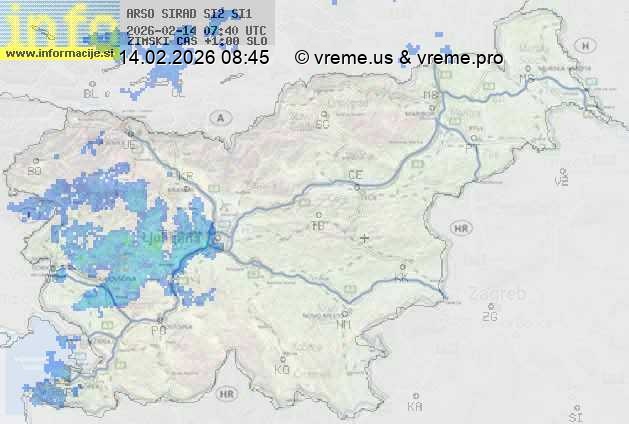 Radarska karta padavin