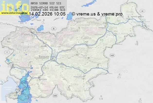 Radarska karta padavin