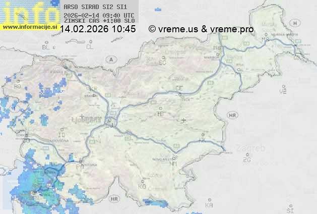 Radarska karta padavin