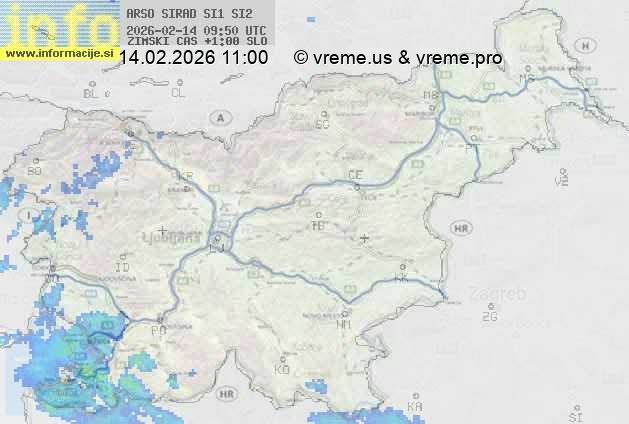 Radarska karta padavin