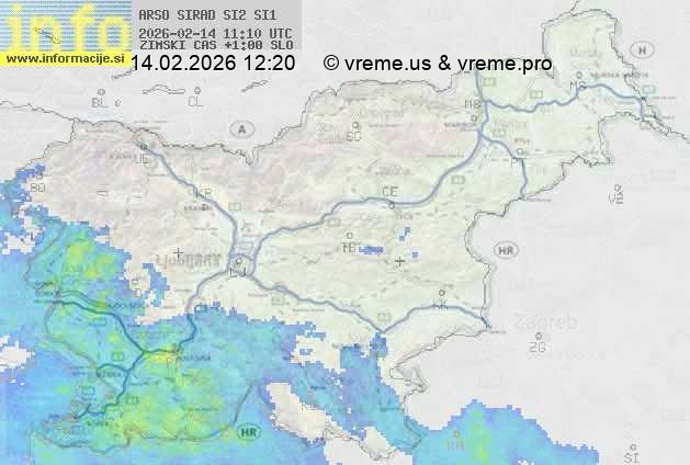 Radarska karta padavin
