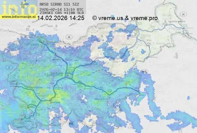 Radarska karta padavin