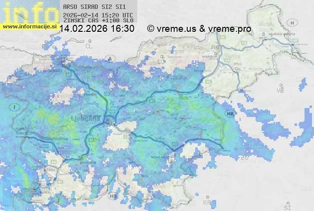 Radarska karta padavin