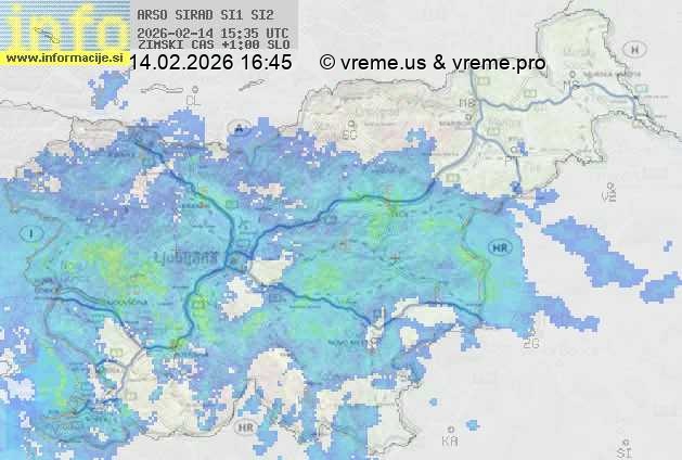 Radarska karta padavin
