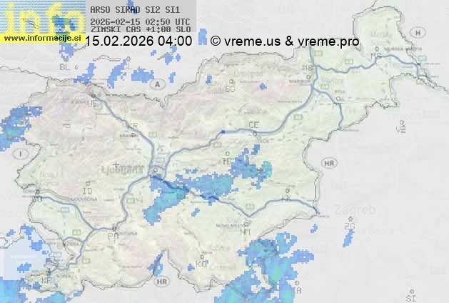 Radarska karta padavin
