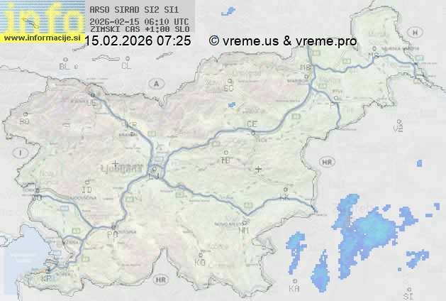 Radarska karta padavin