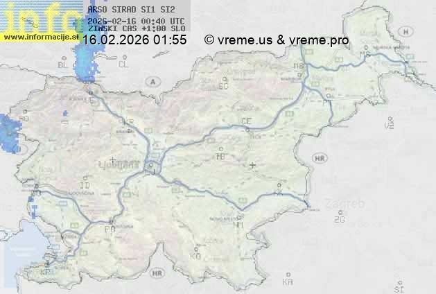 Radarska karta padavin