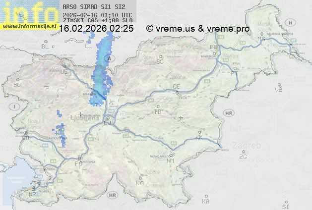Radarska karta padavin