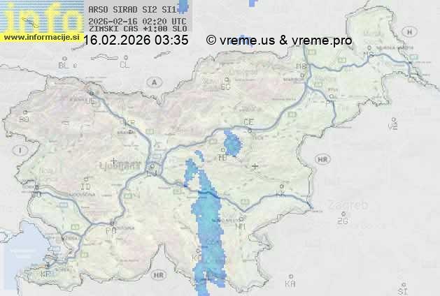 Radarska karta padavin
