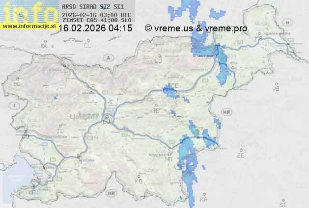 Radarska karta padavin