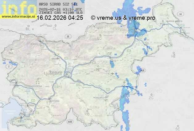 Radarska karta padavin