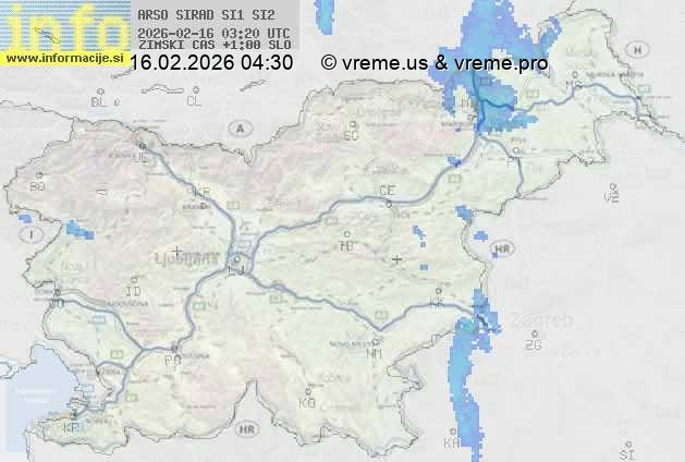 Radarska karta padavin