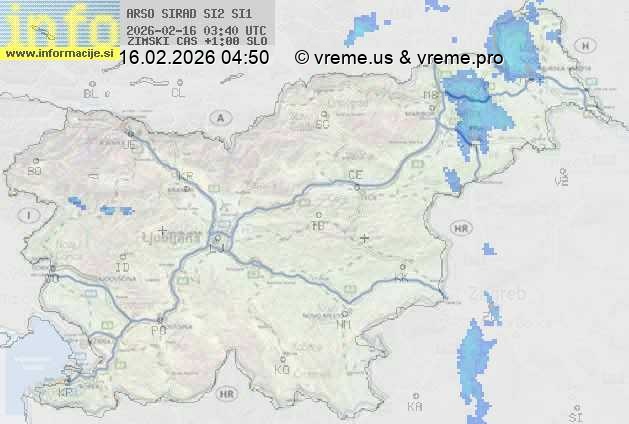 Radarska karta padavin