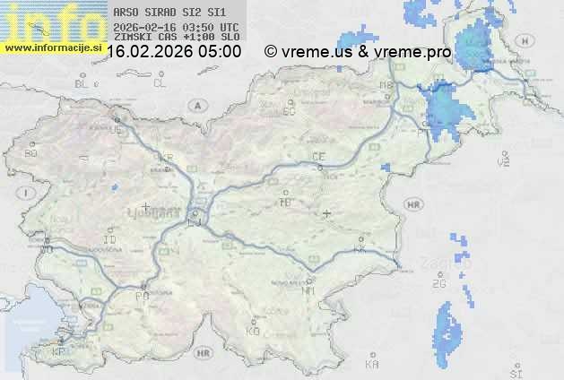 Radarska karta padavin