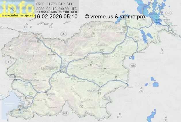 Radarska karta padavin