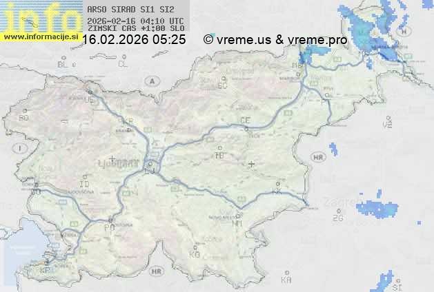 Radarska karta padavin