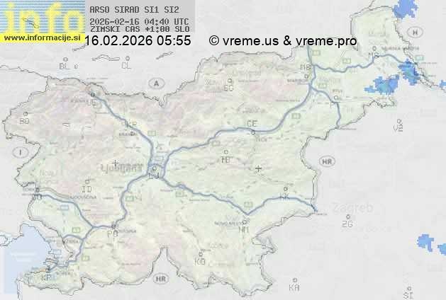 Radarska karta padavin