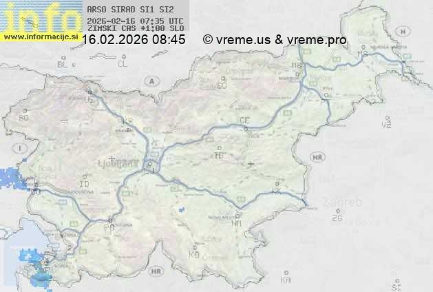 Radarska karta padavin