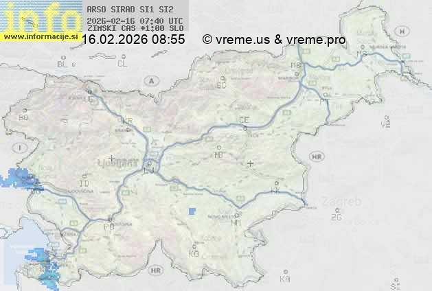 Radarska karta padavin