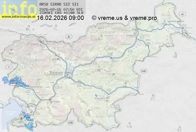 Radarska karta padavin