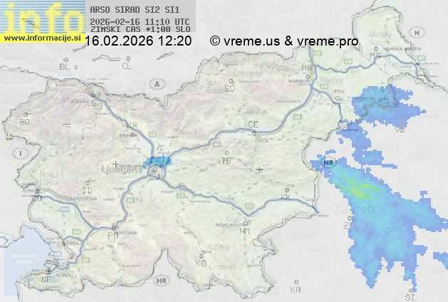 Radarska karta padavin