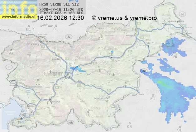 Radarska karta padavin