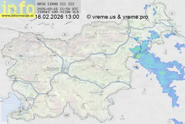 Radarska karta padavin