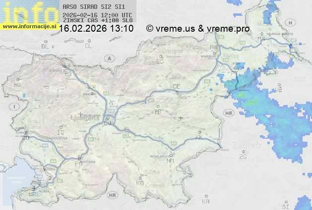 Radarska karta padavin