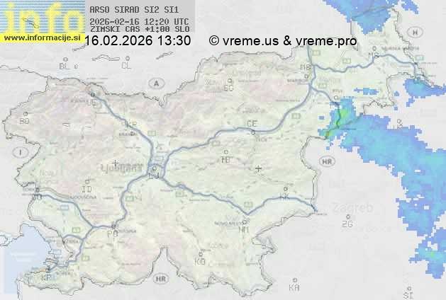 Radarska karta padavin