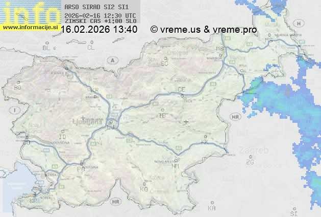 Radarska karta padavin